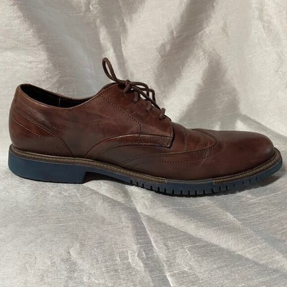 Cole Haan Mens Size 9.5 Grand OS Brown Leather Wingtip Oxford Derby Dress Shoes main image 7